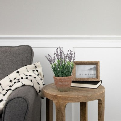  Northlight 10" Artificial Lavender And Leaves In Weathered Pot