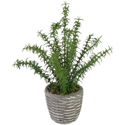  Northlight Real Touch™ Artificial Thyme Plant In Gray Ceramic Pot - 15"