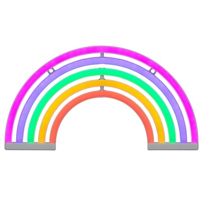  Northlight 12" Neon Style LED Multi-Color Rainbow Light Wall Sign