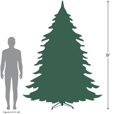  Northlight 9' Pre-Lit Artificial Christmas Tree Metallic Sheer Champagne Tinsel - Clear Lights
