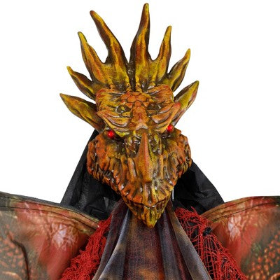  Northlight Lighted And Animated Standing Dragon Man With Sound Halloween Figure - 5.75'
