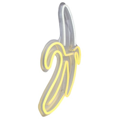  Northlight 18" Yellow LED Neon Style Banana Wall Sign