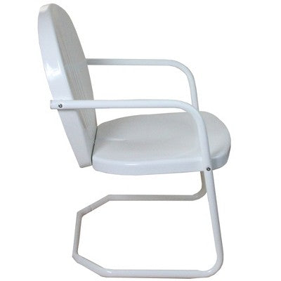  Northlight 34-Inch Outdoor Retro Tulip Armchair, White