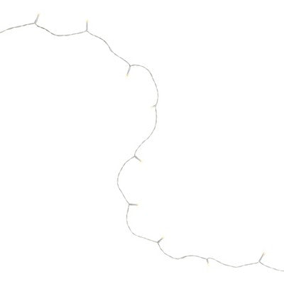  Northlight Battery Operated Wide Angle LED Christmas Lights - Warm White - 9.5' White Wire - 20ct