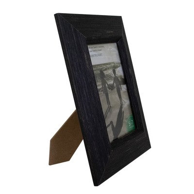  Northlight 10" Distressed Finish Black Picture Frame With Easel Back For 5" X 7" Photos