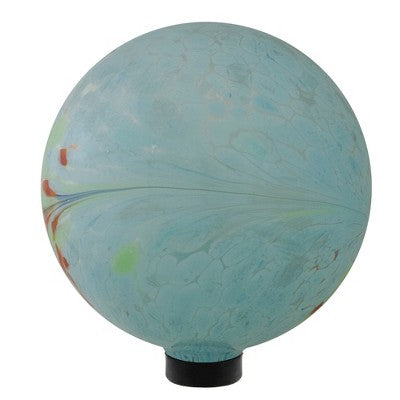  Northlight 10" Blue Hand Painted Feather Design Outdoor Garden Gazing Ball