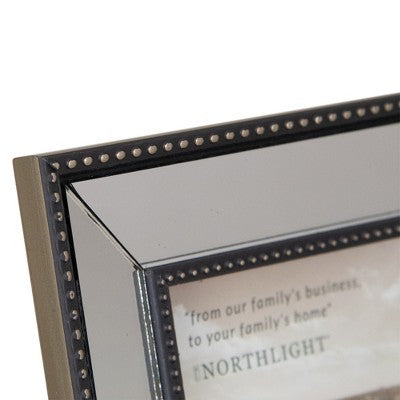  Northlight 4" X 6" Silver Studded Glass Mirror Encased Photo Picture Frame