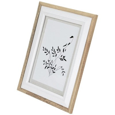 Northlight Wooden Picture Frames For 5" X 7" Photo - Natural And White - Set Of 4