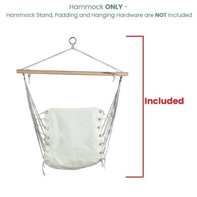  Northlight Hammock Chair With Wooden Bar - 37.25" X 33" - Cream