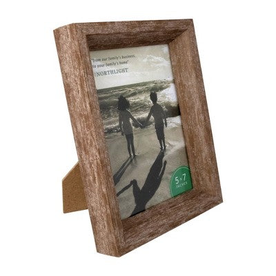  Northlight 8.25" Brown Picture Frame With Easel Back For 5" X 7" Photos