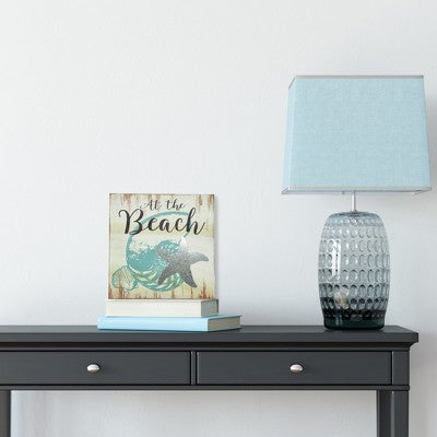  Northlight Seashells And Starfish "At The Beach" Coastal Wall Plaque 8" X 8"