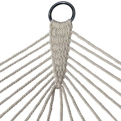  Northlight Striped Quilted Two Person Double Hammock With Pillow - 9' X 55" - Blue And Cream