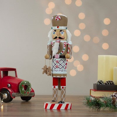  Northlight 14" Beige And Red Gingerbread Chef Christmas Nutcracker