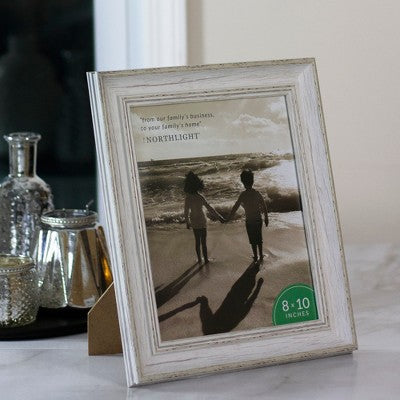  Northlight 8" X 10" Weathered Finish Photo Picture Frame - White