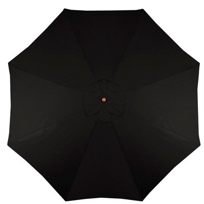  Northlight 8.5ft Outdoor Patio Market Umbrella With Wooden Pole, Black