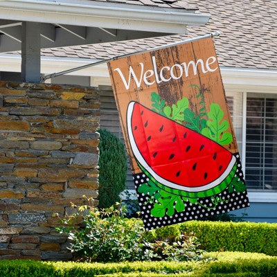  Northlight Welcome Watermelon Slice Spring Outdoor House Flag 28" X 40"