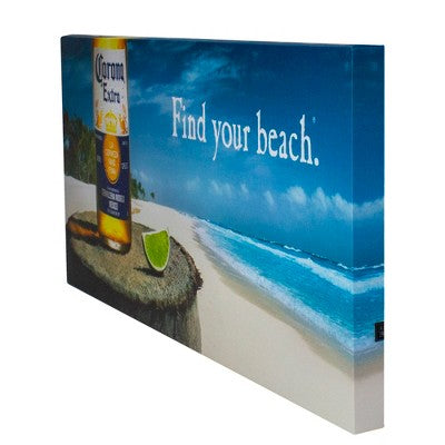  Northlight 23.5" Corona Beer Tropical Beach Scene Lighted Canvas Wall Art