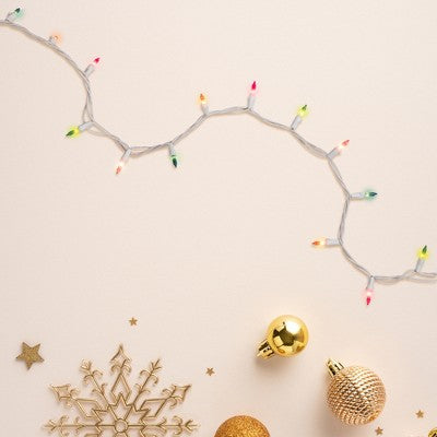  Northlight Mini Pastel Christmas Light Set - Multicolor - 20' White Wire - 100ct