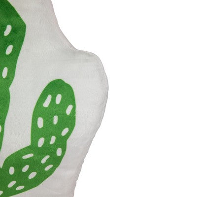  Northlight 18.5" Cactus Shaped Plush Fleece Indoor Throw Pillow - Green/White