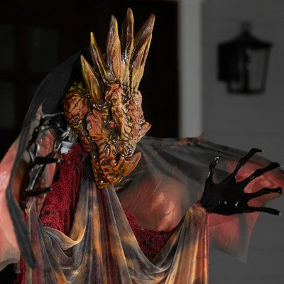  Northlight Lighted And Animated Standing Dragon Man With Sound Halloween Figure - 5.75'