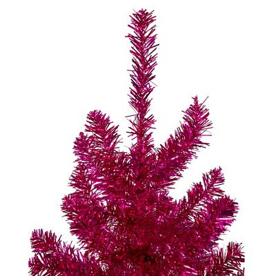  Northlight 6' Metallic Pink Tinsel Artificial Christmas Tree - Unlit
