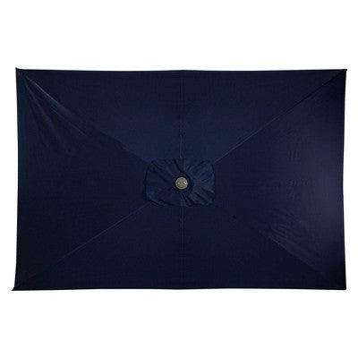  Northlight 10' X 6.5' Outdoor Patio Market Umbrella With Hand Crank - Blue