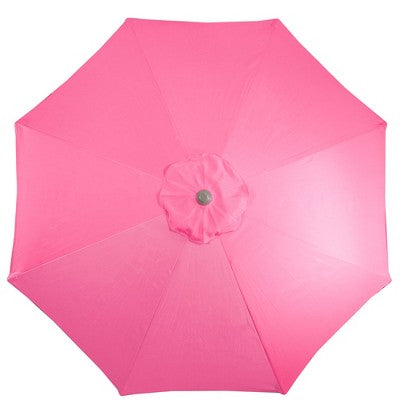 Northlight 9ft Outdoor Patio Market Umbrella With Hand Crank And Tilt, Pink