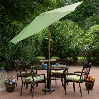  Northlight 9ft Outdoor Patio Market Umbrella With Hand Crank And Tilt, Sage Green