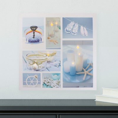  Northlight LED Lighted Beach Fun And Relaxation Canvas Wall Art 19.75"