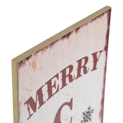  Northlight 36" Merry Christmas Tree And Snowflakes Wall Sign