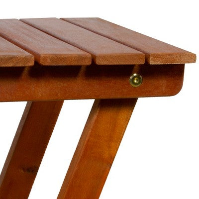  Northlight 26" Light Brown Acacia Wood Outdoor Folding Accent Table