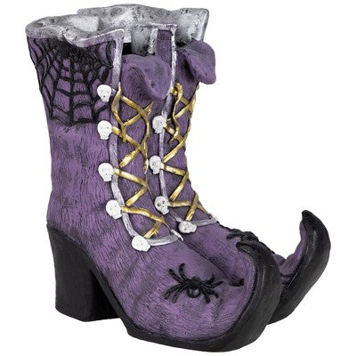  Northlight Ceramic Witch's Boots Halloween Decoration - 15" - Purple