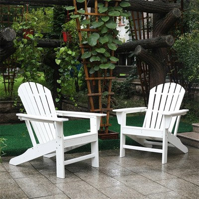  Northlight All Weather Recycled Plastic Outdoor Adirondack Chair, White