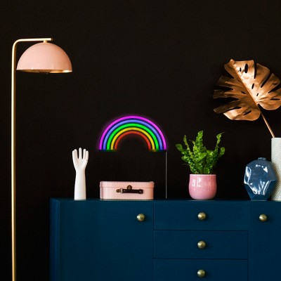  Northlight 12" Neon Style LED Multi-Color Rainbow Light Wall Sign