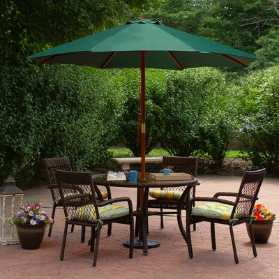  Northlight 8.5ft Outdoor Patio Market Umbrella With Wooden Pole, Green