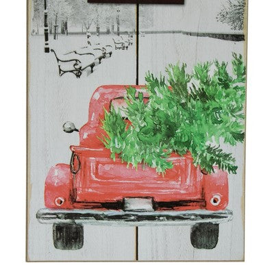  Northlight 31.75" LED Lighted Welcome Sign With Truck Christmas Sign