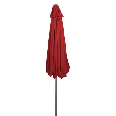 Northlight 9ft Outdoor Patio Market Umbrella With Hand Crank And Tilt, Red