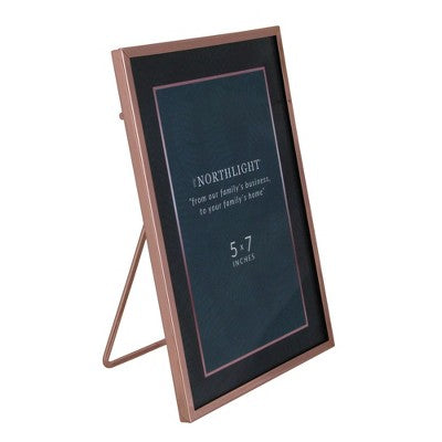  Northlight 7.25" Classical Rectangular 5" X 7" Photo Picture Frame With Easel Back - Rose Gold