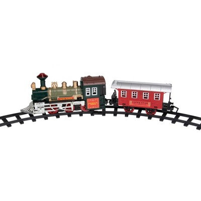  Northlight 8-Piece Battery Operated Red And Green Animated Classic Train Set With Sound