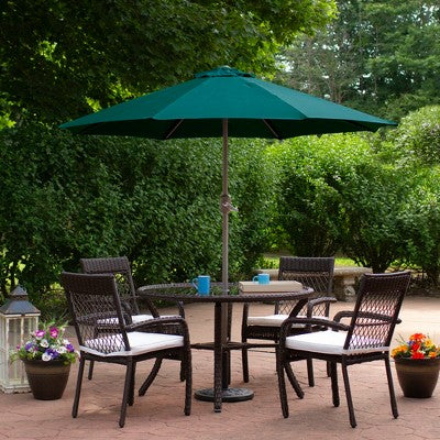  Northlight 6.5' Octagon Outdoor Patio Market Umbrella With Hand Crank - Hunter Green