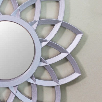  Northlight Set Of 3 Matte Silver Arched Floral Mirrors Wall Decor 10"