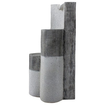  Northlight 24" Gray Speckled Modern Style 3-Tier Rainfall Outdoor Water Fountain