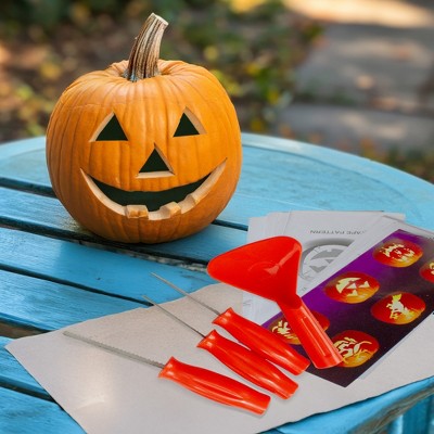  Northlight Halloween Pumpkin Carving Kit With Stencils - 4-Piece