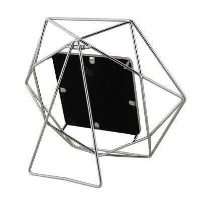  Northlight 9.5" Contemporary Hexagonal 4" X 4" Photo Picture Frame - Silver