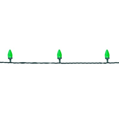  Northlight LED C7 Faceted Christmas Lights - Green - 20.25' Green Wire - 50ct