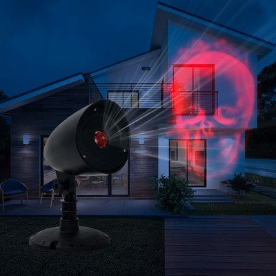  Northlight Halloween Skull Outdoor Light Show Projector - 8"