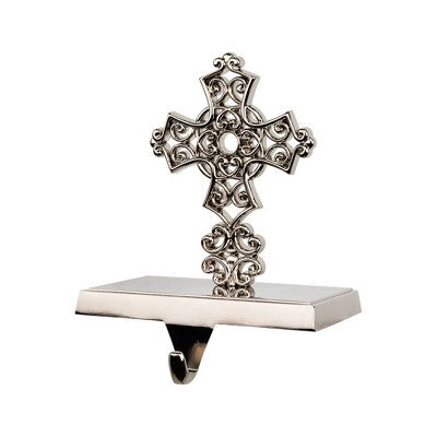  Northlight Filigree Cross Christmas Stocking Holder - 5"