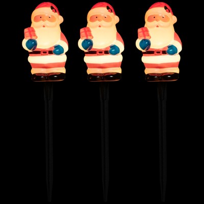 Northlight Lighted Santa Claus Christmas Pathway Markers - 16" - Set Of 4