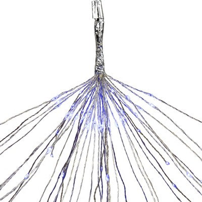  Northlight 20" LED Lighted Firework Silver Branch Christmas Decoration - Blue Lights