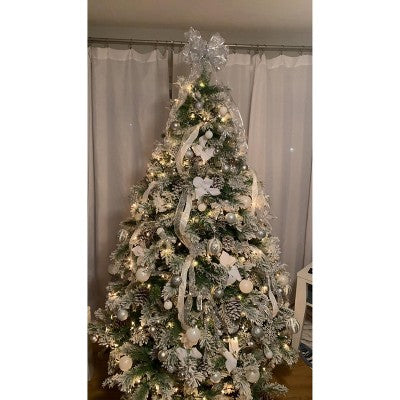  Northlight Medium Flocked Angel Pine Artificial Christmas Tree - 6' - Unlit